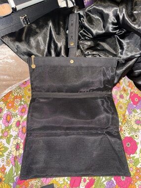 DK Donna Karan Black Nylon Foldable Travel/Cosmetic Bag!